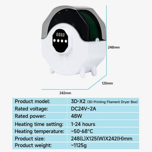  3D Yazıcı Filament için Kurutma Cihaz - Filament Saklama Kutusu - 1