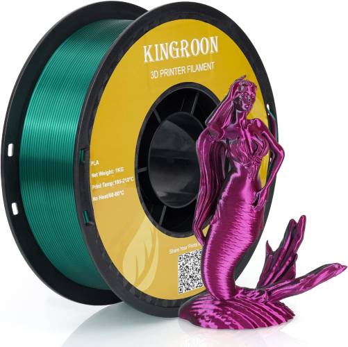 Kingroon PLA Silk Çift Renk Yeşil Kırmızı 1.75 1 KG - 0