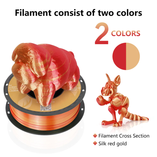 Kingroon PLA Silk Çift Renk Yüksek Kalite Filament - 1
