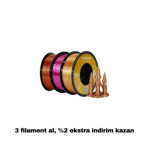 Çif Renk/Üçlü Renk/Rainbow Filament - Combo 3/5/10 Adet - 1