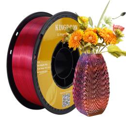 Kingroon PLA Silk üçlü renk Filament - Kırmızı Altın Mavi - 1,75 - 1KG