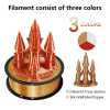 Kingroon PLA Silk üçlü renk Filament - Altın Gümüş Bakır -1.75 - 1KG - Thumbnail (3)