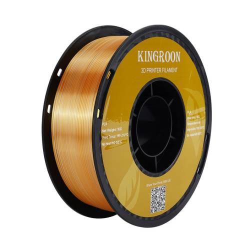 Kingroon PLA Silk üçlü renk Filament - Altın Gümüş Bakır -1.75 - 1KG - 1