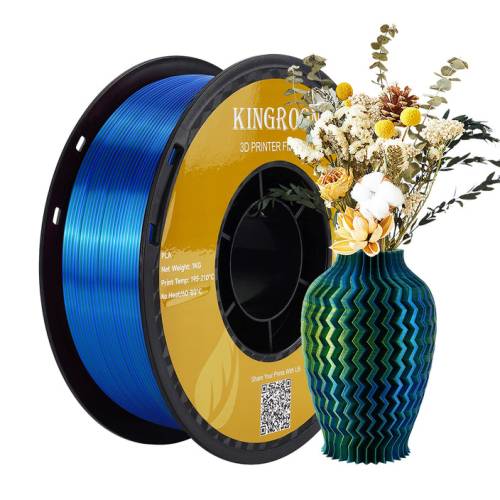Kingroon PLA Silk üçlü renk Filament - Sarı Mavi Yeşil- 1.75 - 1KG - 0