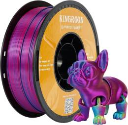 Kingroon PLA Silk üçlü renk Filament - Altın Fuşya Mavi 