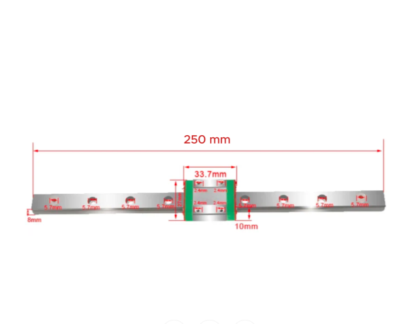 MGN 12 Lineer Kılavuz Rayı ve Araba (Slider) Seti - 1