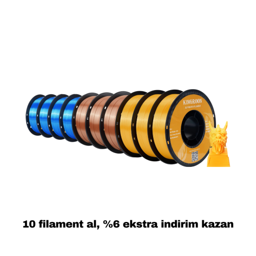 PLA Silk Tek Renk Filament - Combo 3/5/10 Adet - 3